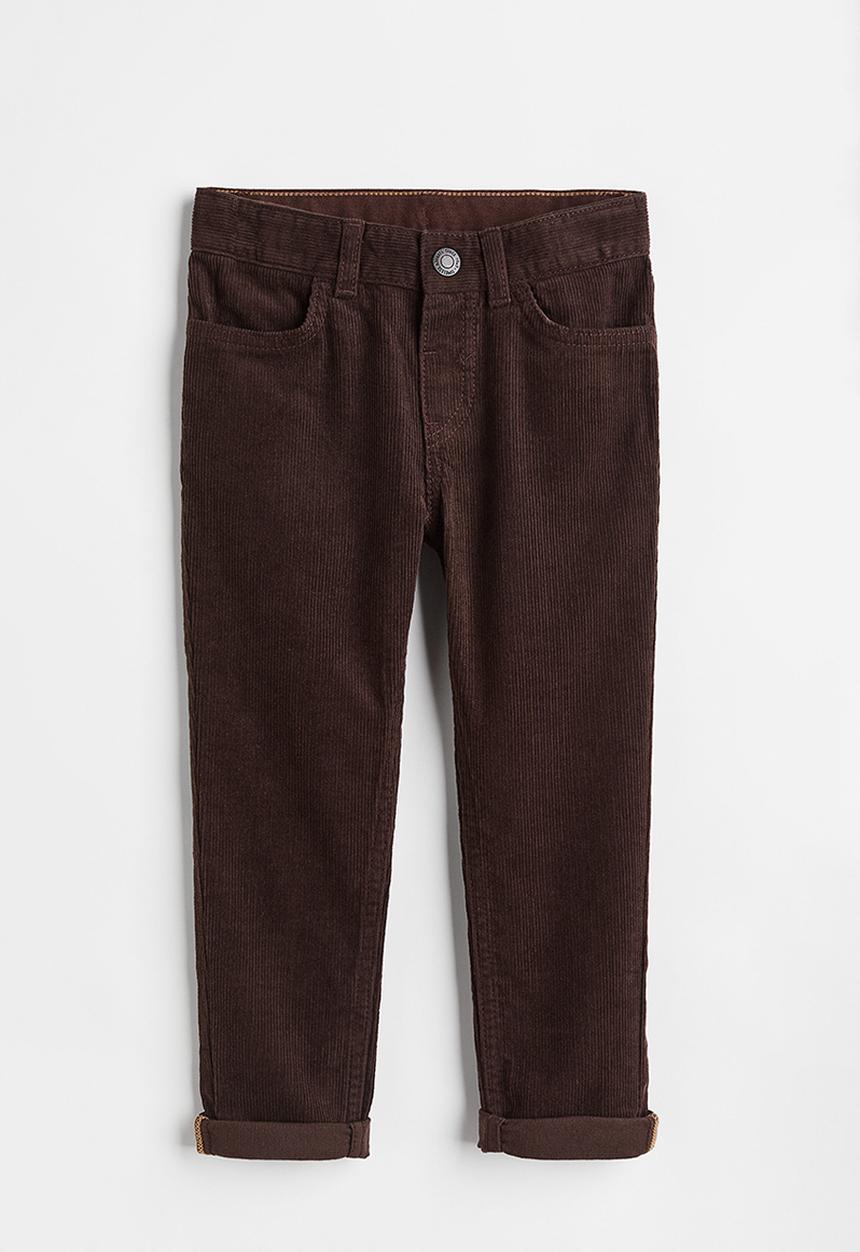 H&M - Slim fit corduroy trousers - dark brown