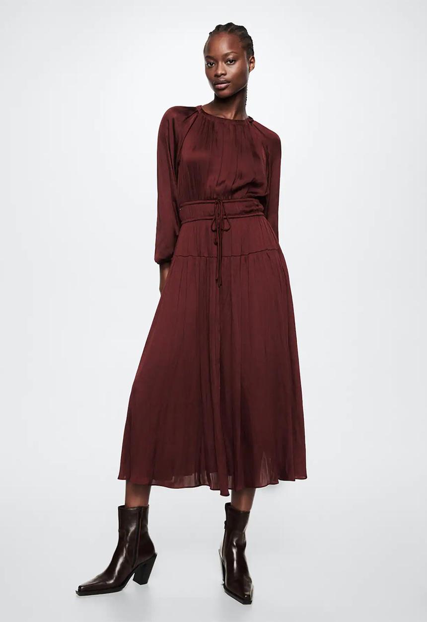 MANGO - Dress vera - dark red