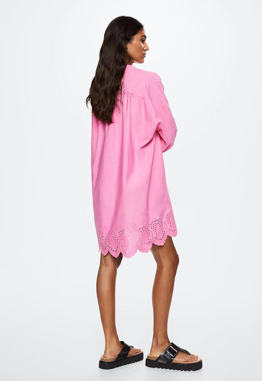 MANGO - Dress khan-h - pink
