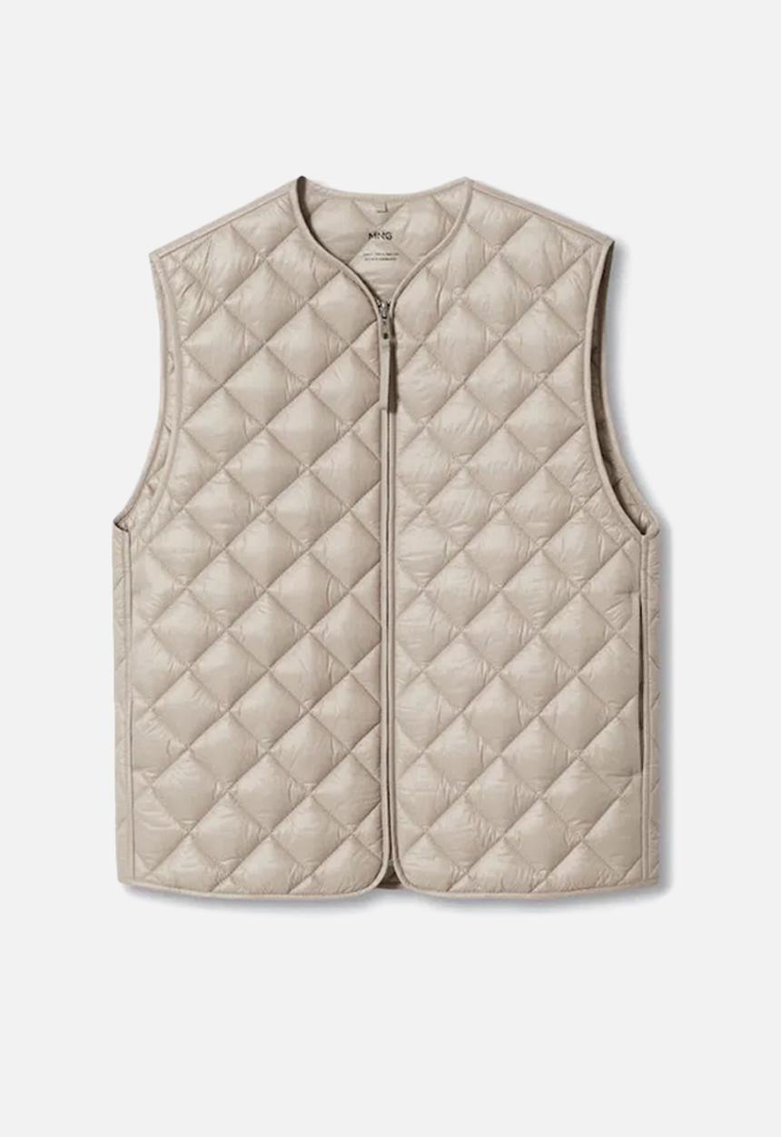MANGO - Waistcoat bang - medium brown