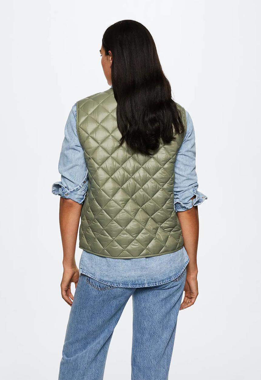 MANGO - Waistcoat bang - light pastel green