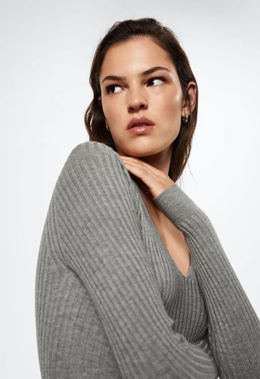 MANGO - Dress goletav - medium grey