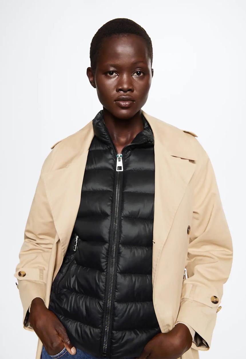 MANGO - Waistcoat blanvest - black