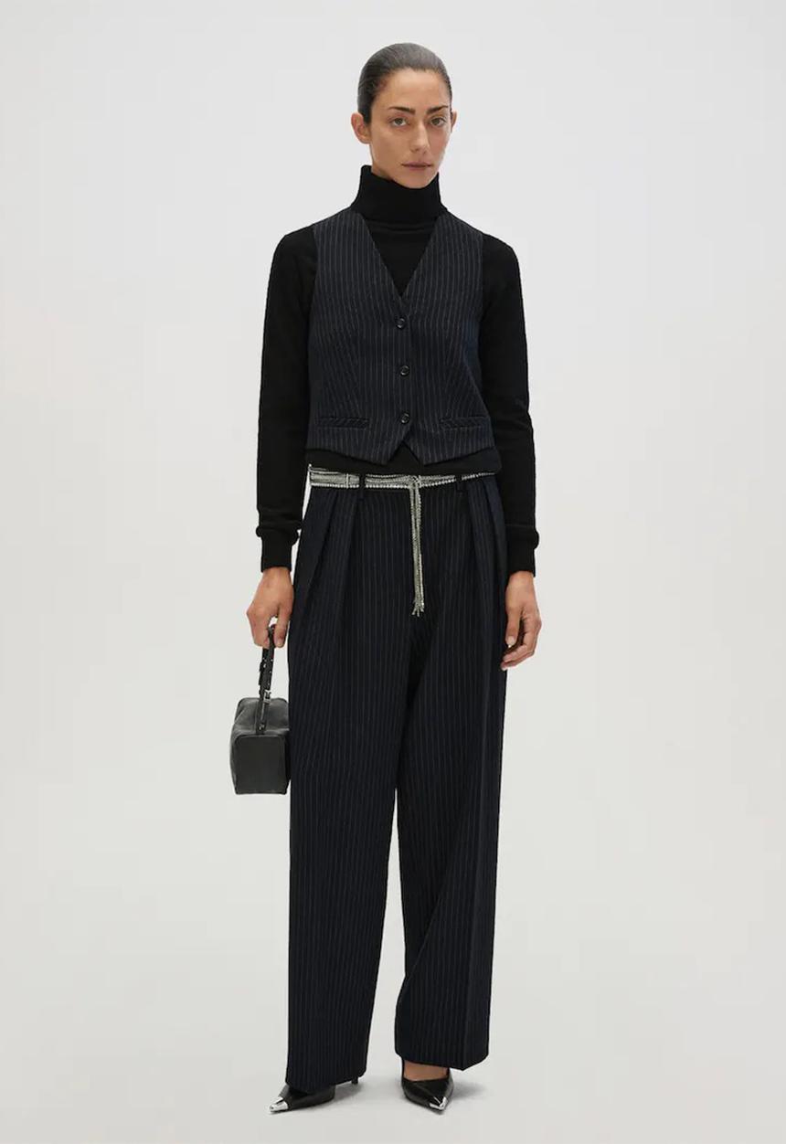 MANGO - Trousers newada - navy
