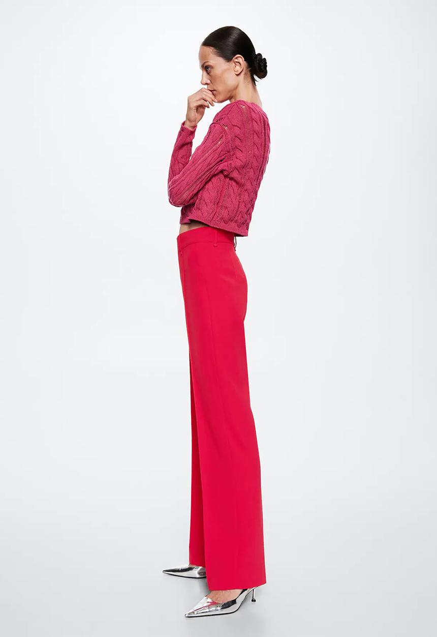 MANGO - Trousers maca - pink