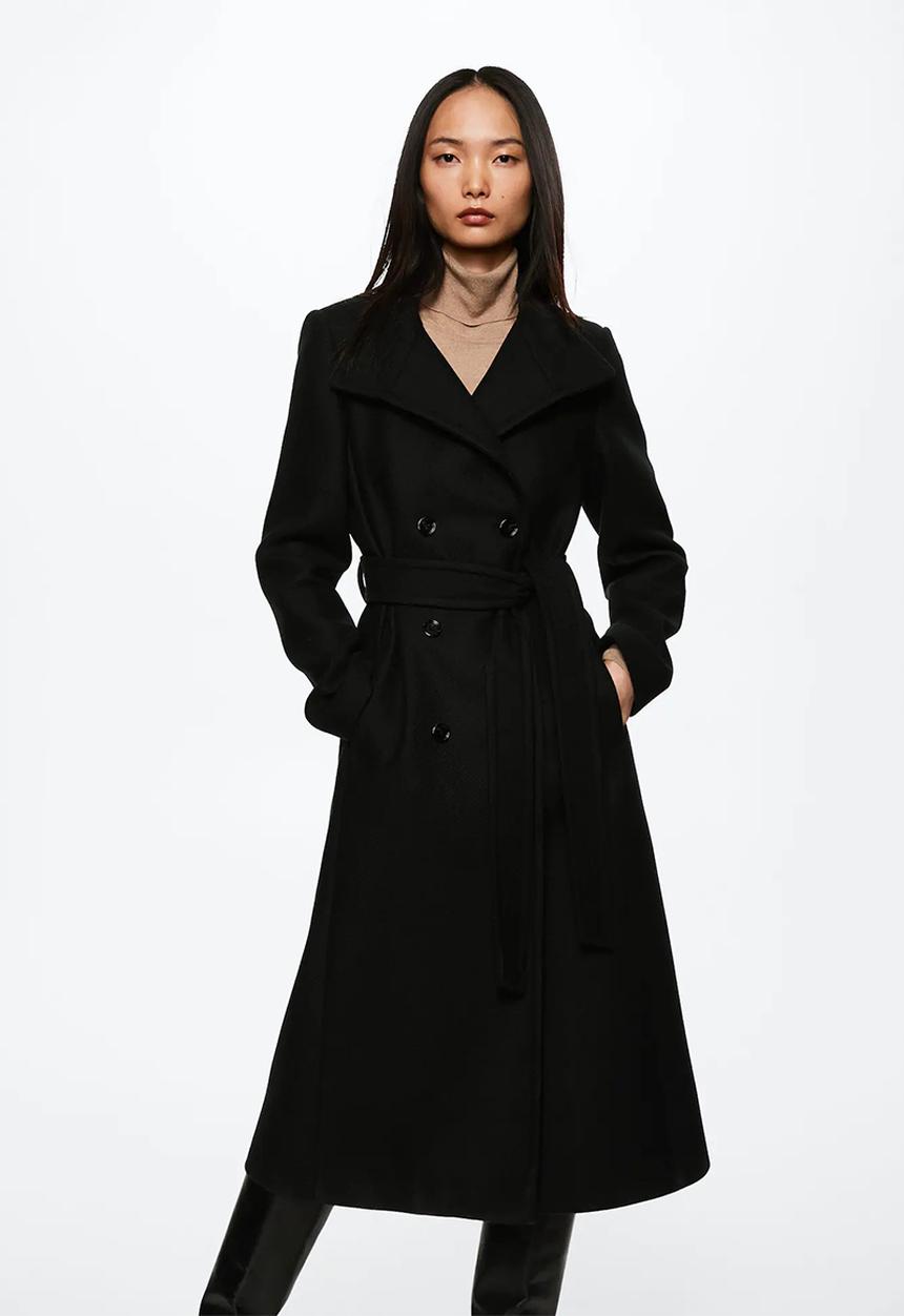 MANGO - Coat sirenita - black
