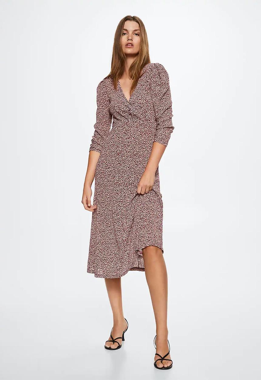 MANGO - Dress pomelo3 - dark red