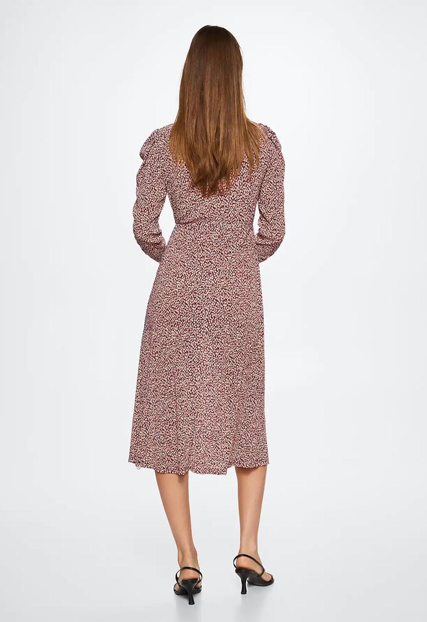 MANGO - Dress pomelo3 - dark red