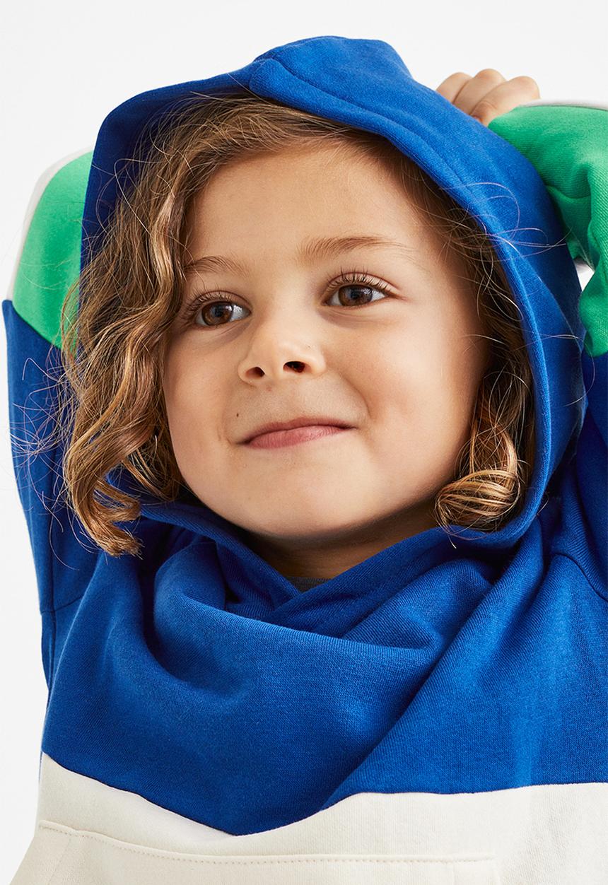 H&M - Hoodie - bright blue/block-coloured