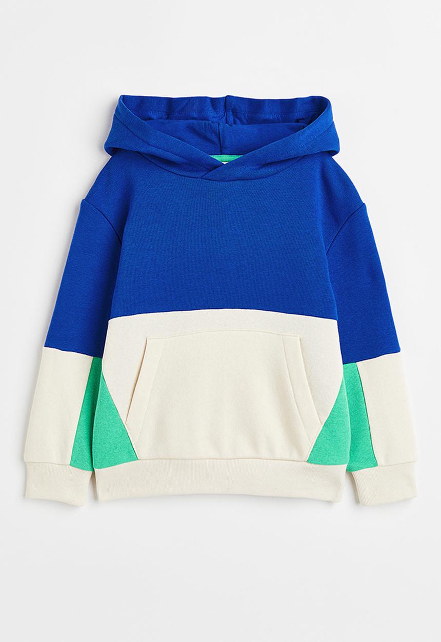 H&M - Hoodie - bright blue/block-coloured