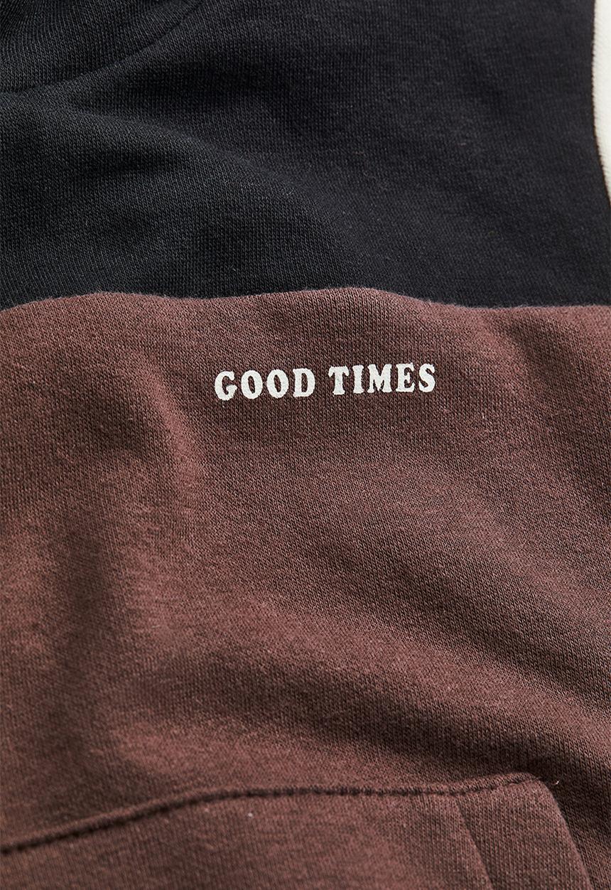 H&M - Hoodie - dark brown/block-coloured