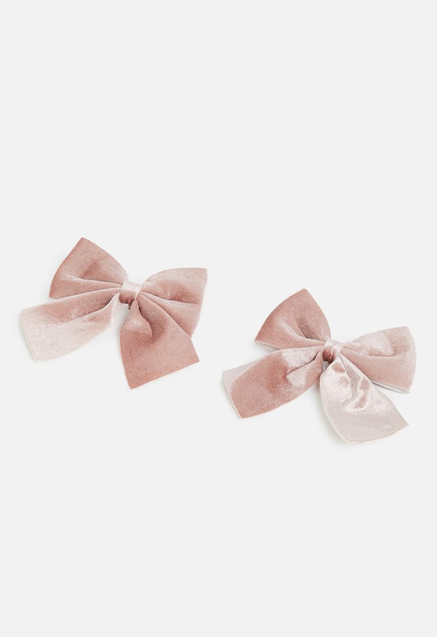H&S - Bow set of 2 - pink