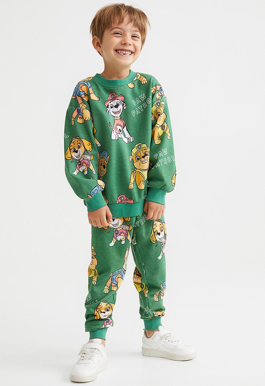 H&M - Oversized printed sweatshirt - green/paw patrol