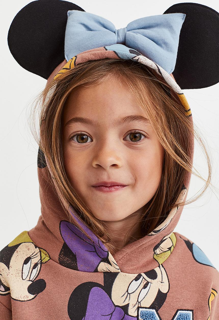 H&M - 2 Piece printed sweatshirt set - dark beige/minnie mouse