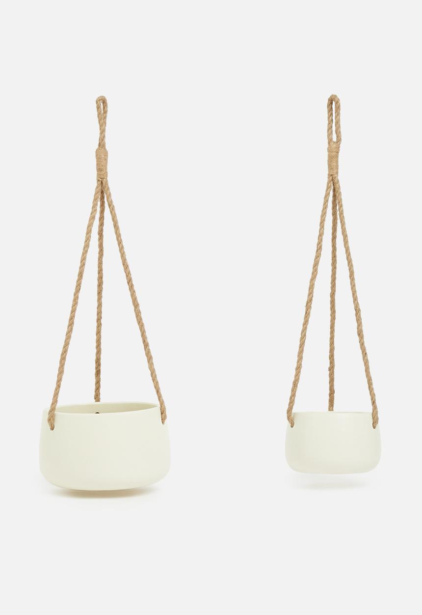 H&S - Flowerpot hanger set - white