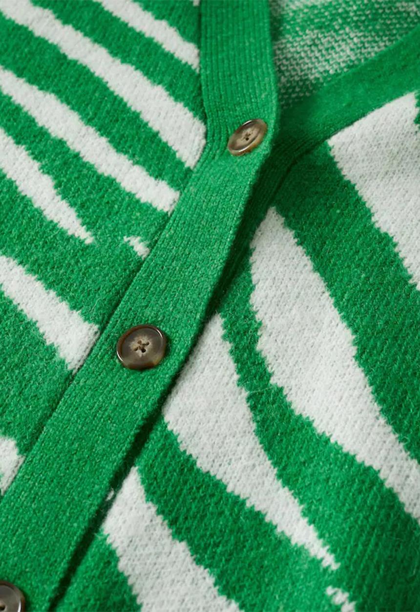MANGO - Cardigan zebry - green