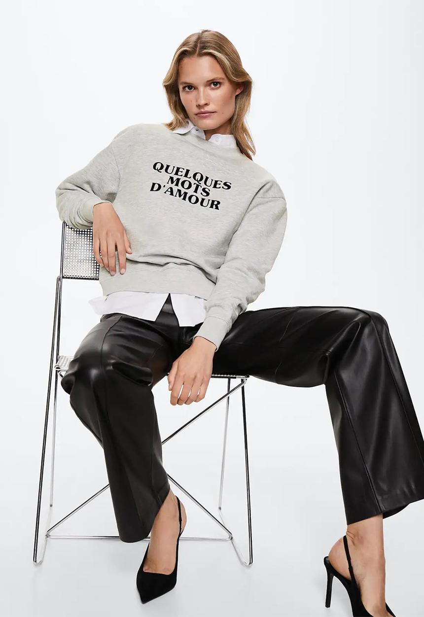 MANGO - Sweatshirt amour - medium grey