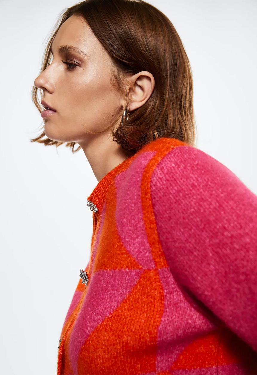 MANGO - Cardigan pinkora - bright pink