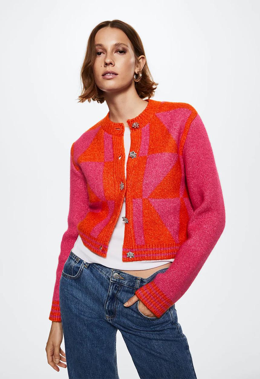 MANGO - Cardigan pinkora - bright pink