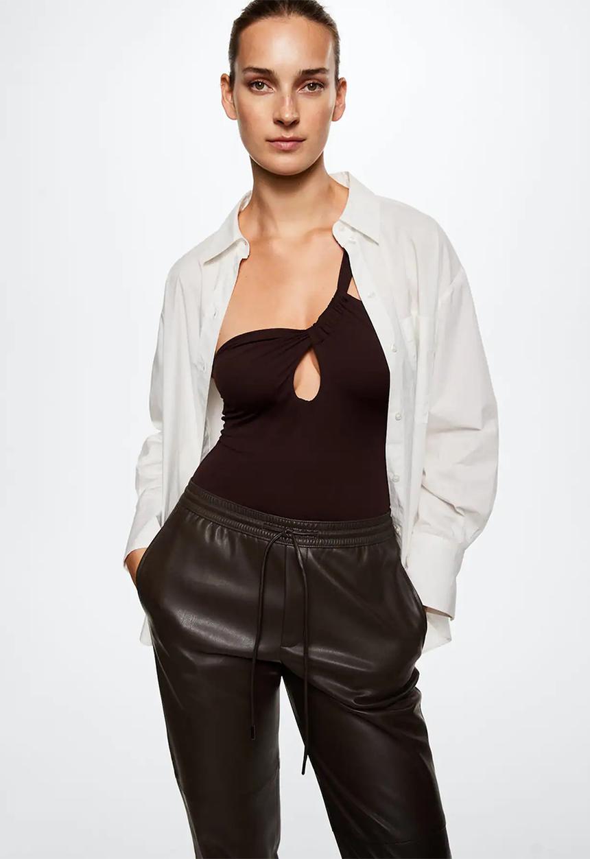 MANGO - Trousers apple - medium brown