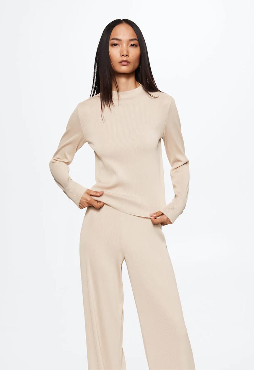 MANGO - T-shirt mariona - light beige