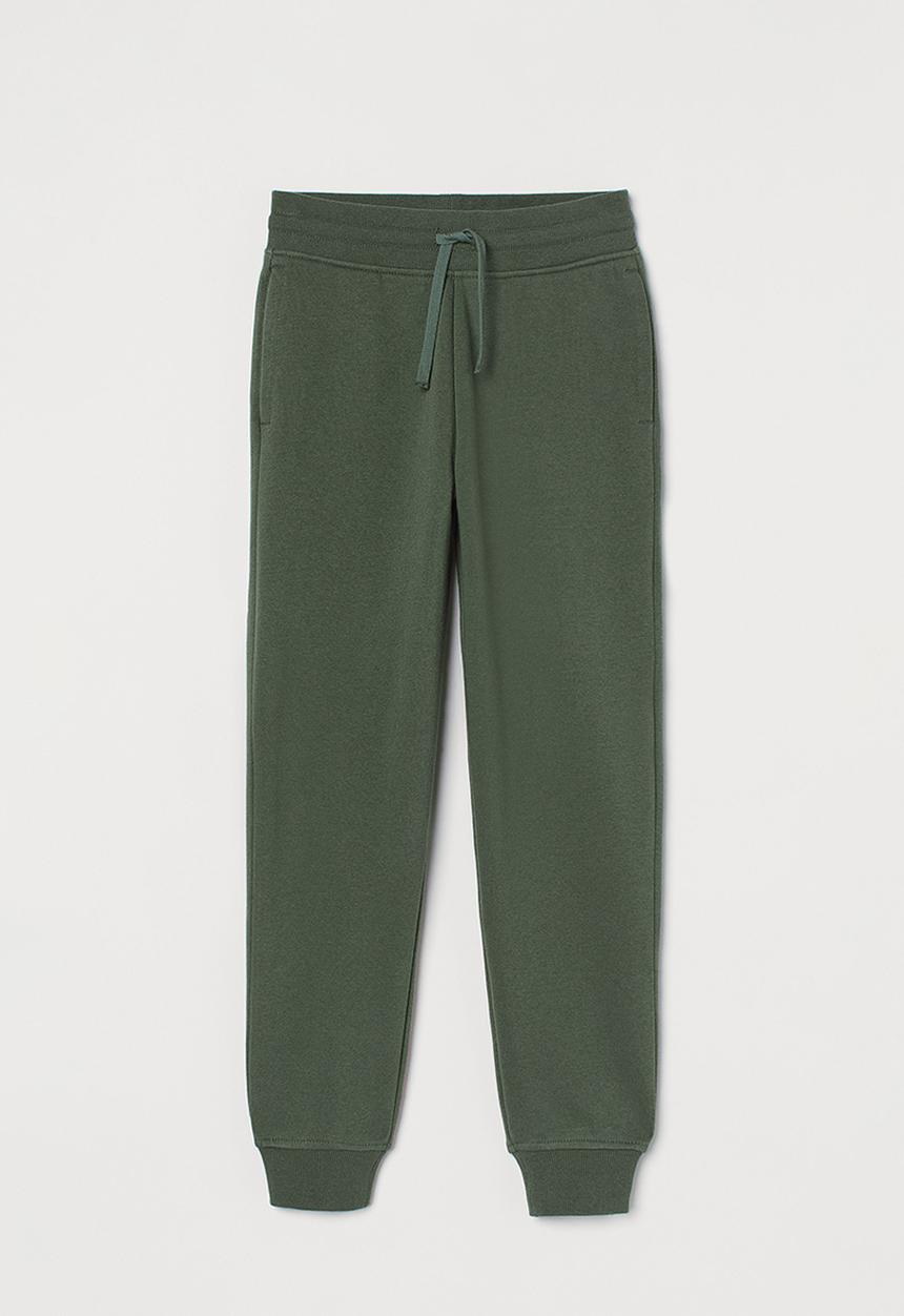H&M - Brushed-inside joggers - dark khaki green