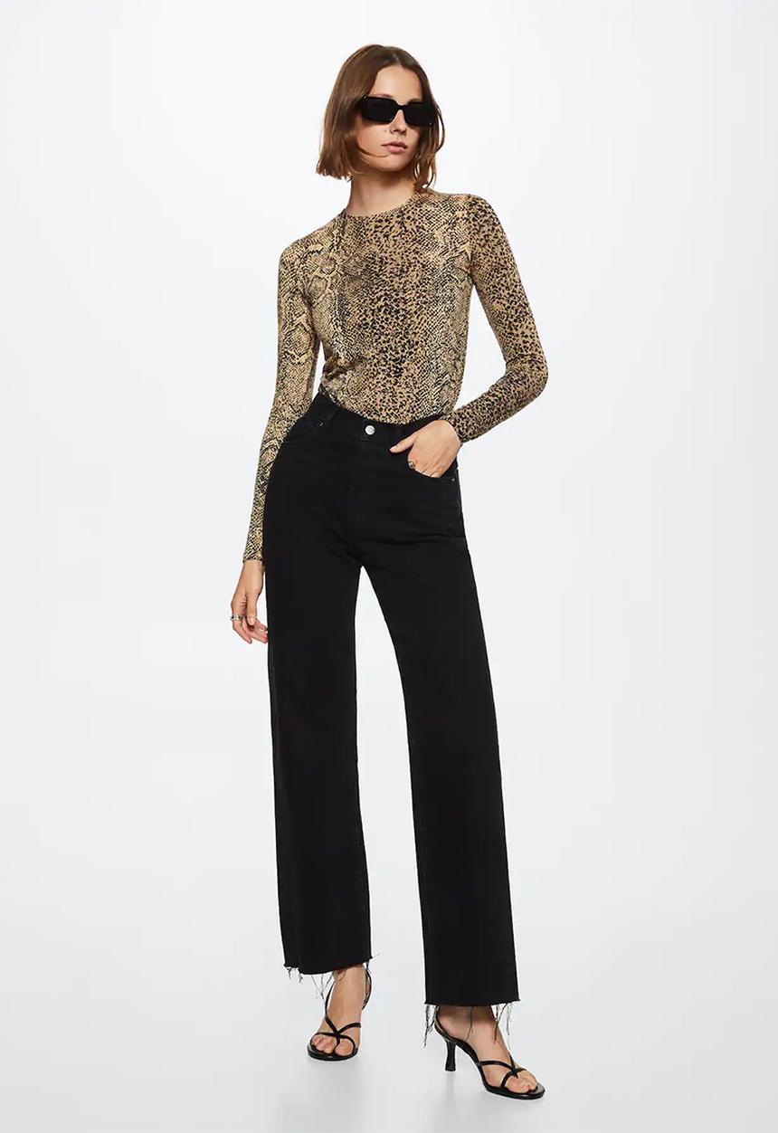 MANGO - T-shirt polpa - medium brown