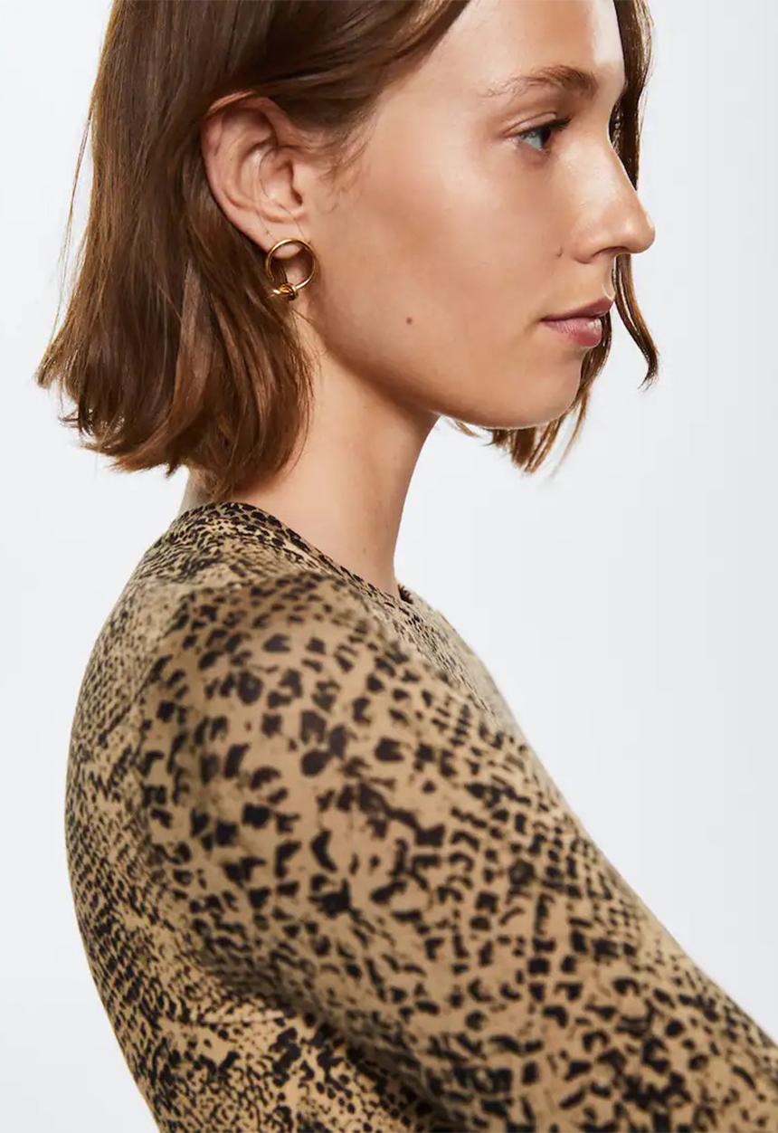 MANGO - T-shirt polpa - medium brown
