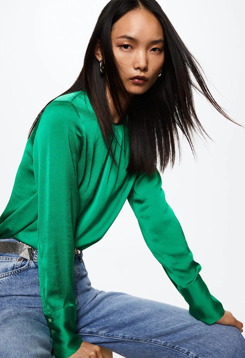 MANGO - Blouse beatriz - green