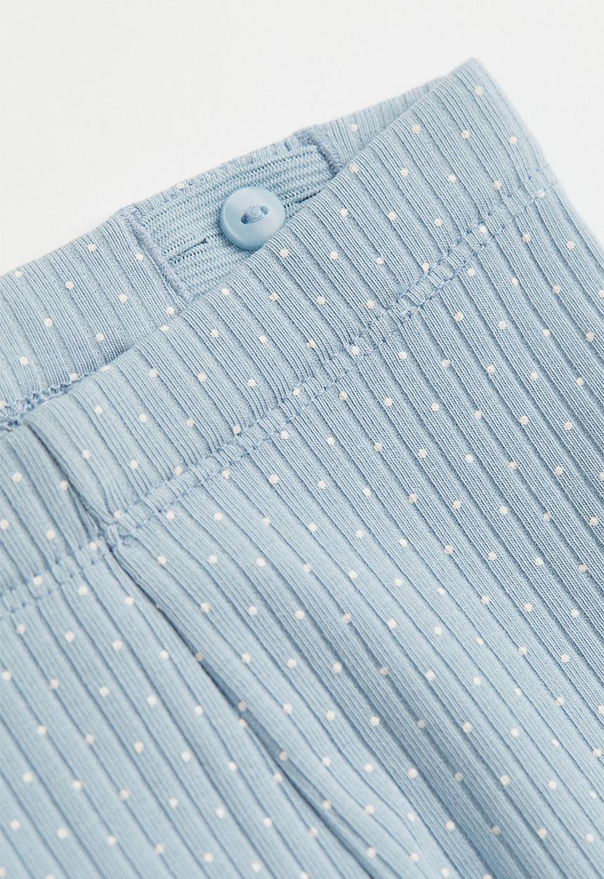 H&M - 2 Piece ribbed cotton set - light blue/spotted