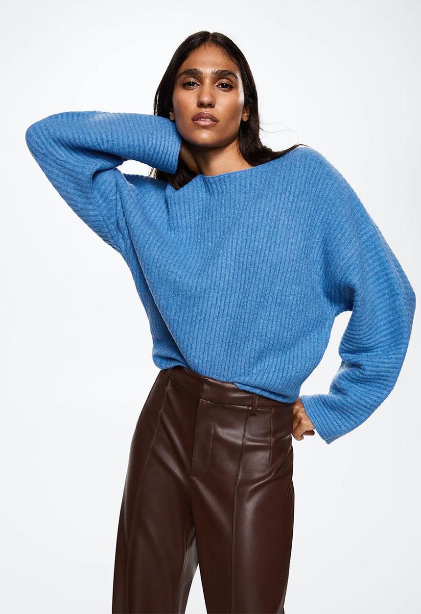 MANGO - Sweater coralina - medium blue