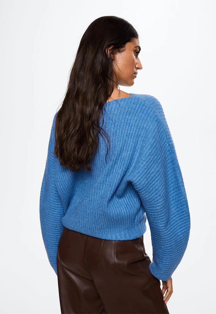 MANGO - Sweater coralina - medium blue