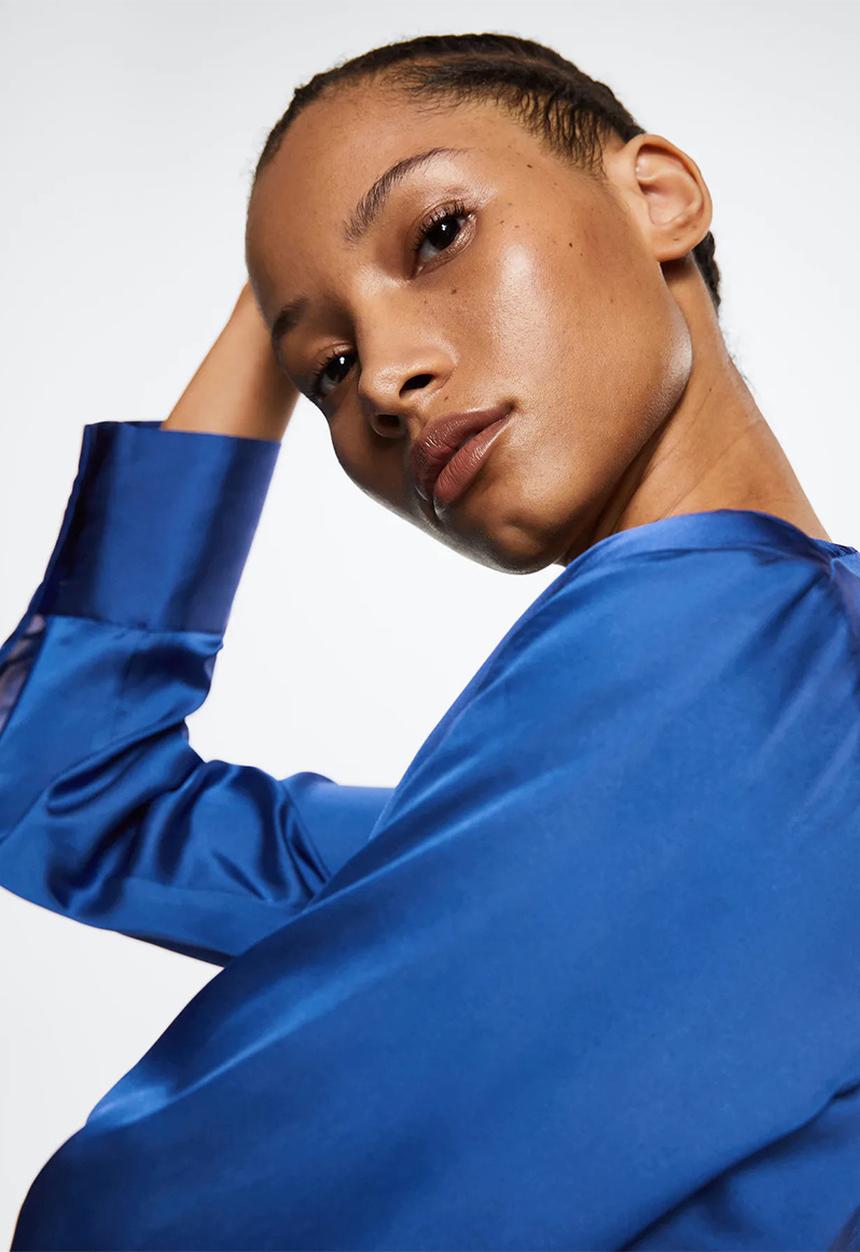MANGO - Blouse cris2 - medium blue