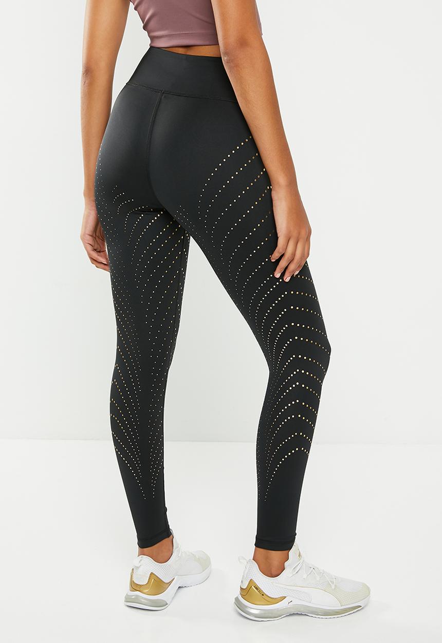 PUMA - Forever luxe high waist 7/8 tight - puma black/deco gold print