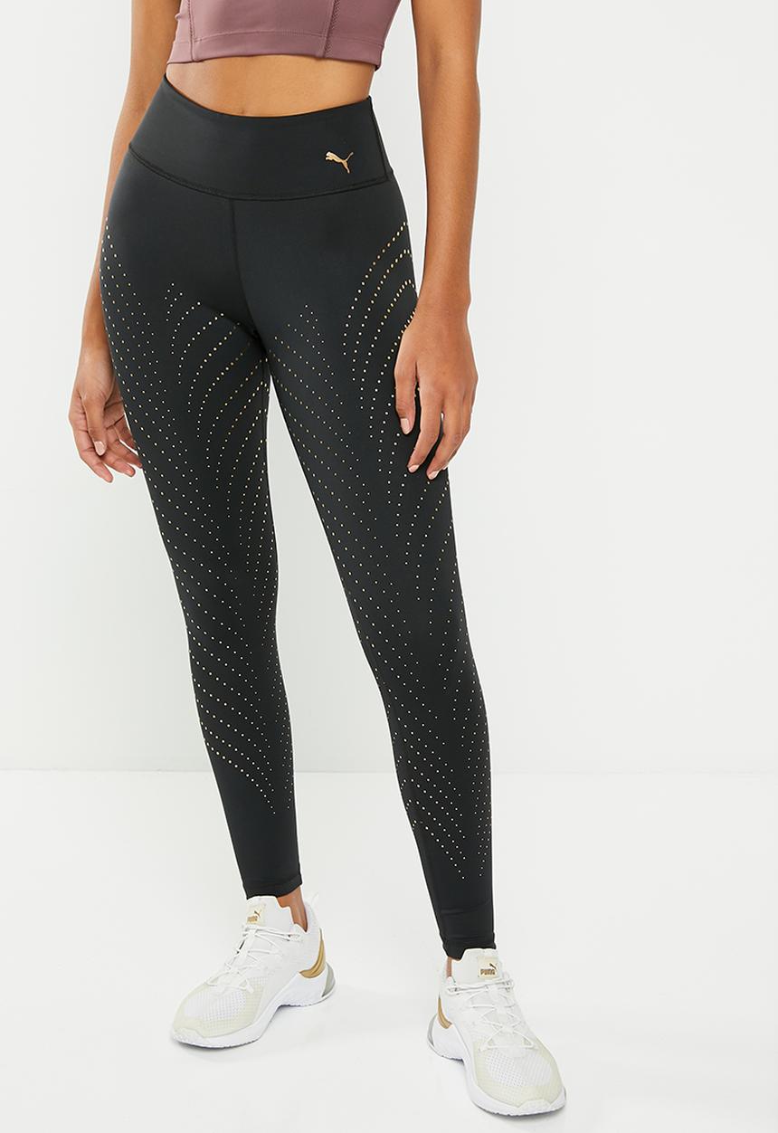 PUMA - Forever luxe high waist 7/8 tight - puma black/deco gold print