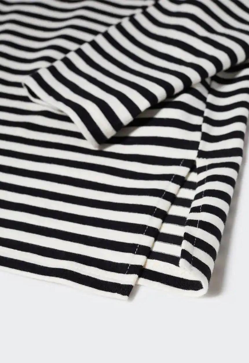 MANGO - T-shirt raya - black