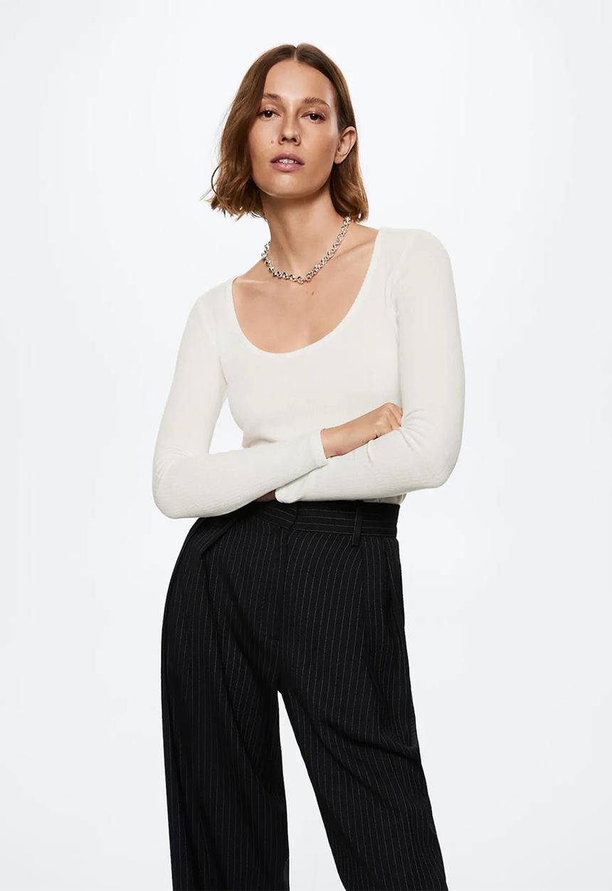 MANGO - T-shirt lilopi - natural