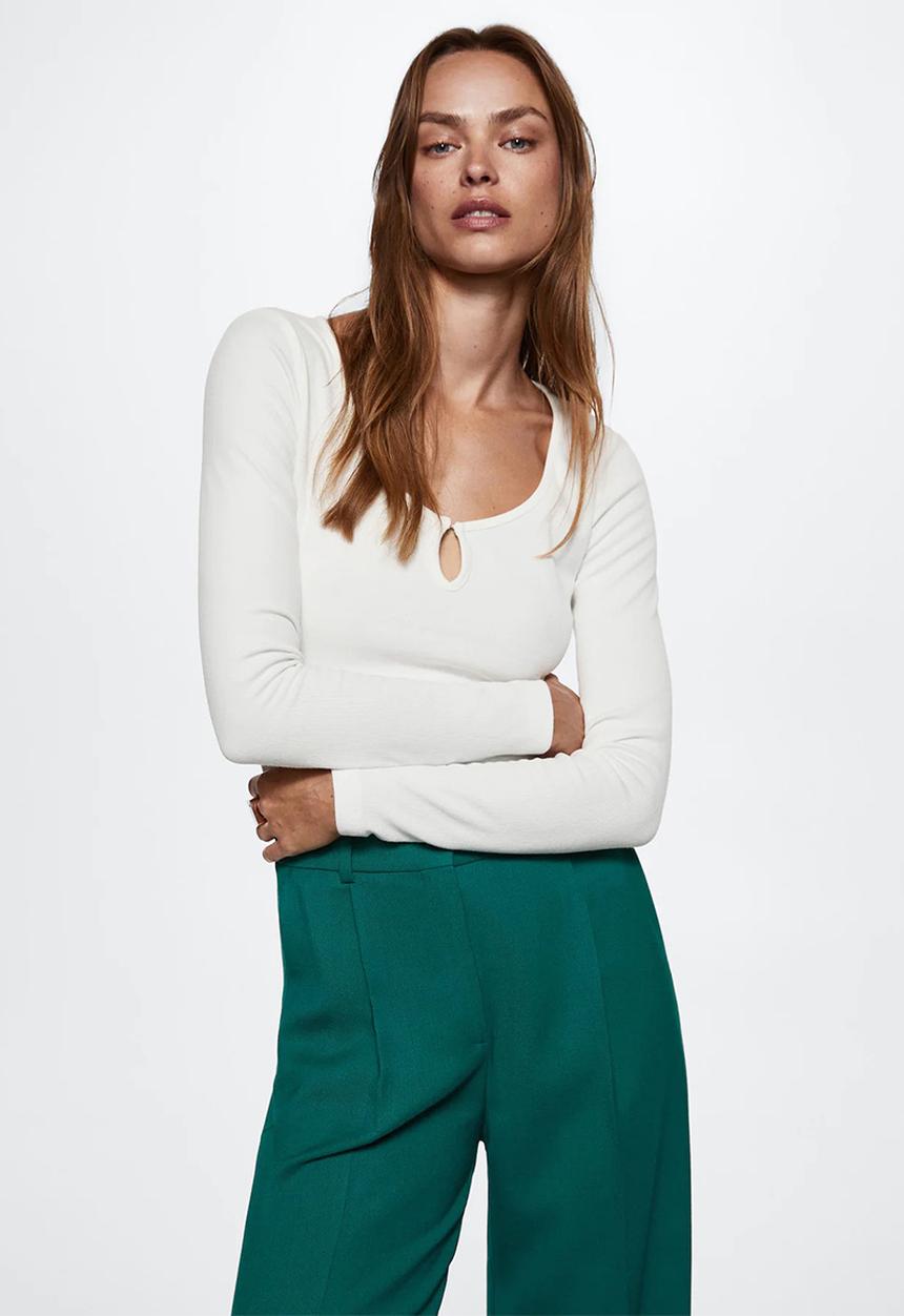 MANGO - T-shirt hook - white
