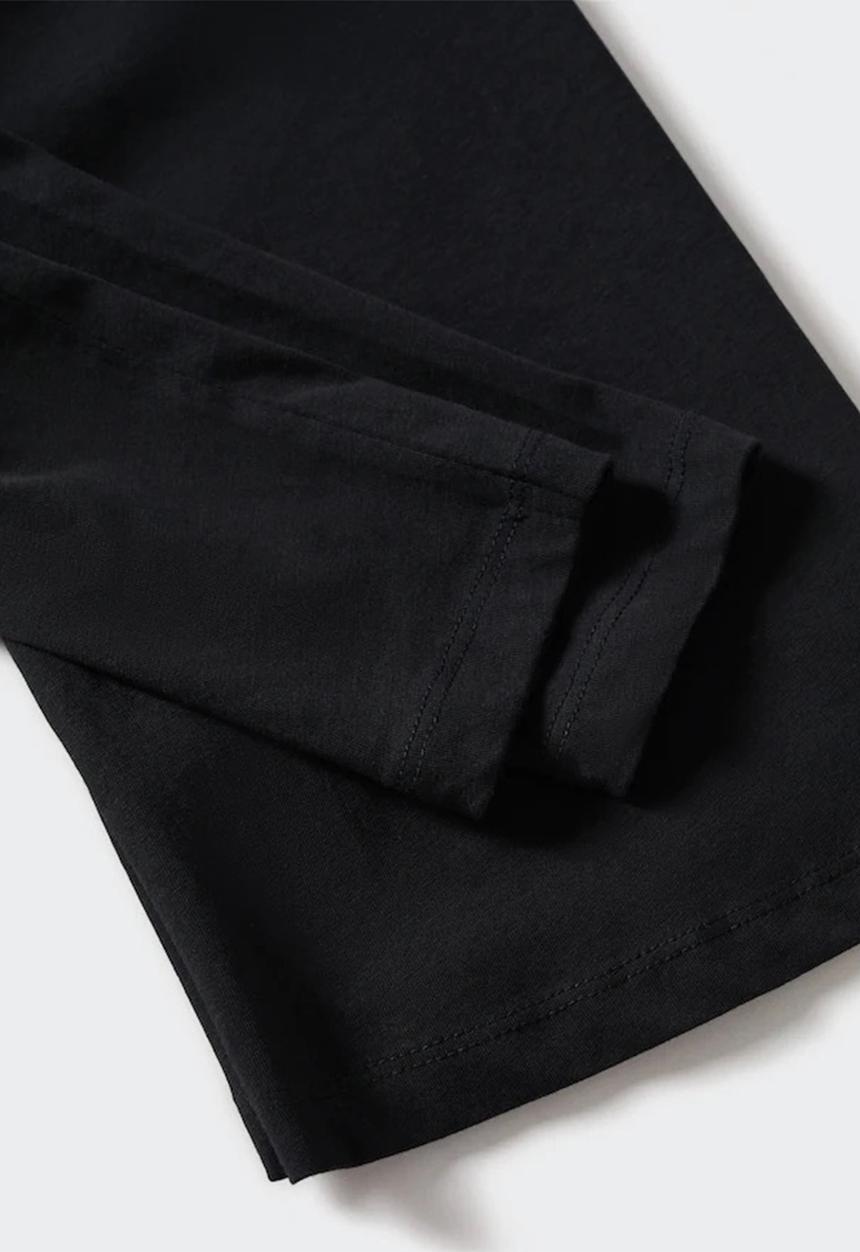 MANGO - T-shirt saco - black