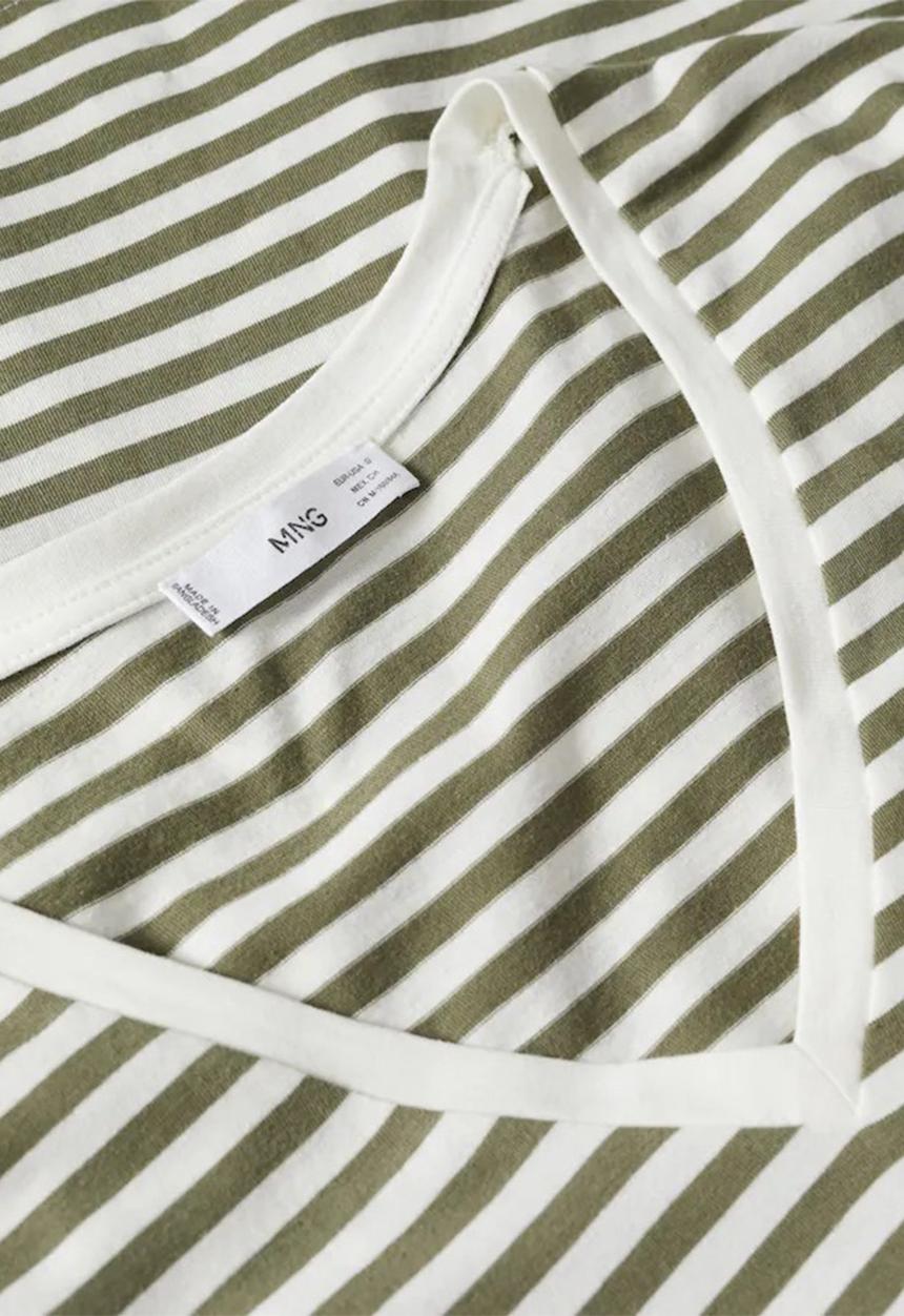 MANGO - T-shirt sacov - green