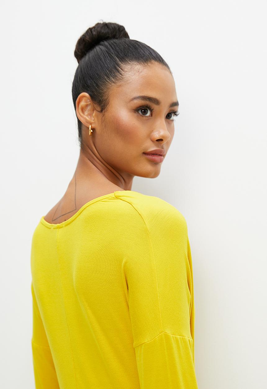 edit - Cowl neck top - yellow