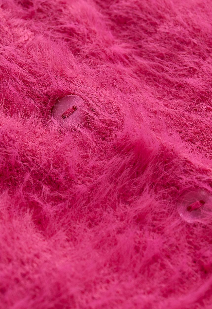 H&M - Fluffy cardigan - cerise