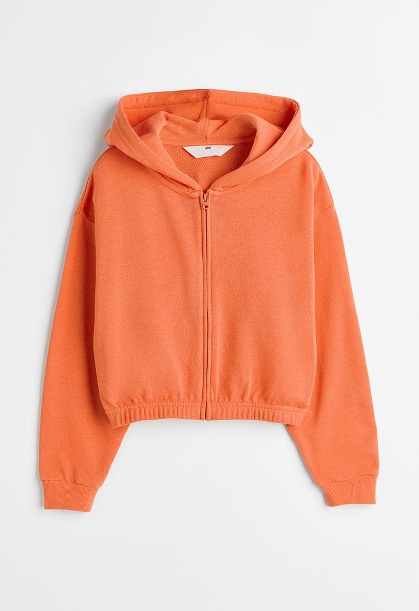 H&M - Oversized zip-through hoodie - orange