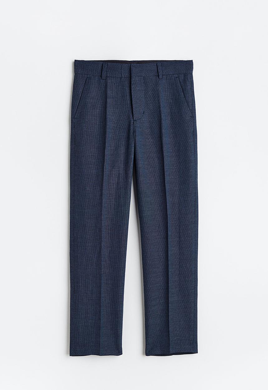 H&M - Textured suit trousers - navy blue