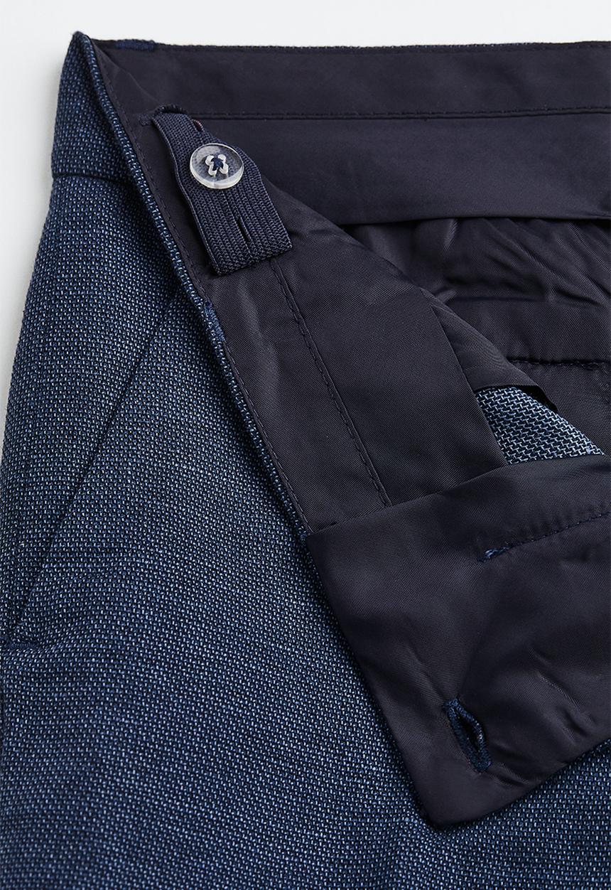 H&M - Textured suit trousers - navy blue