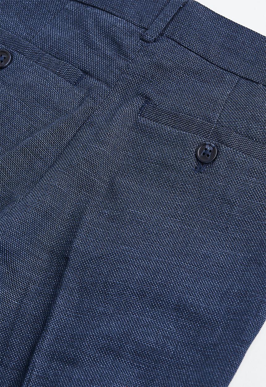 H&M - Textured suit trousers - navy blue