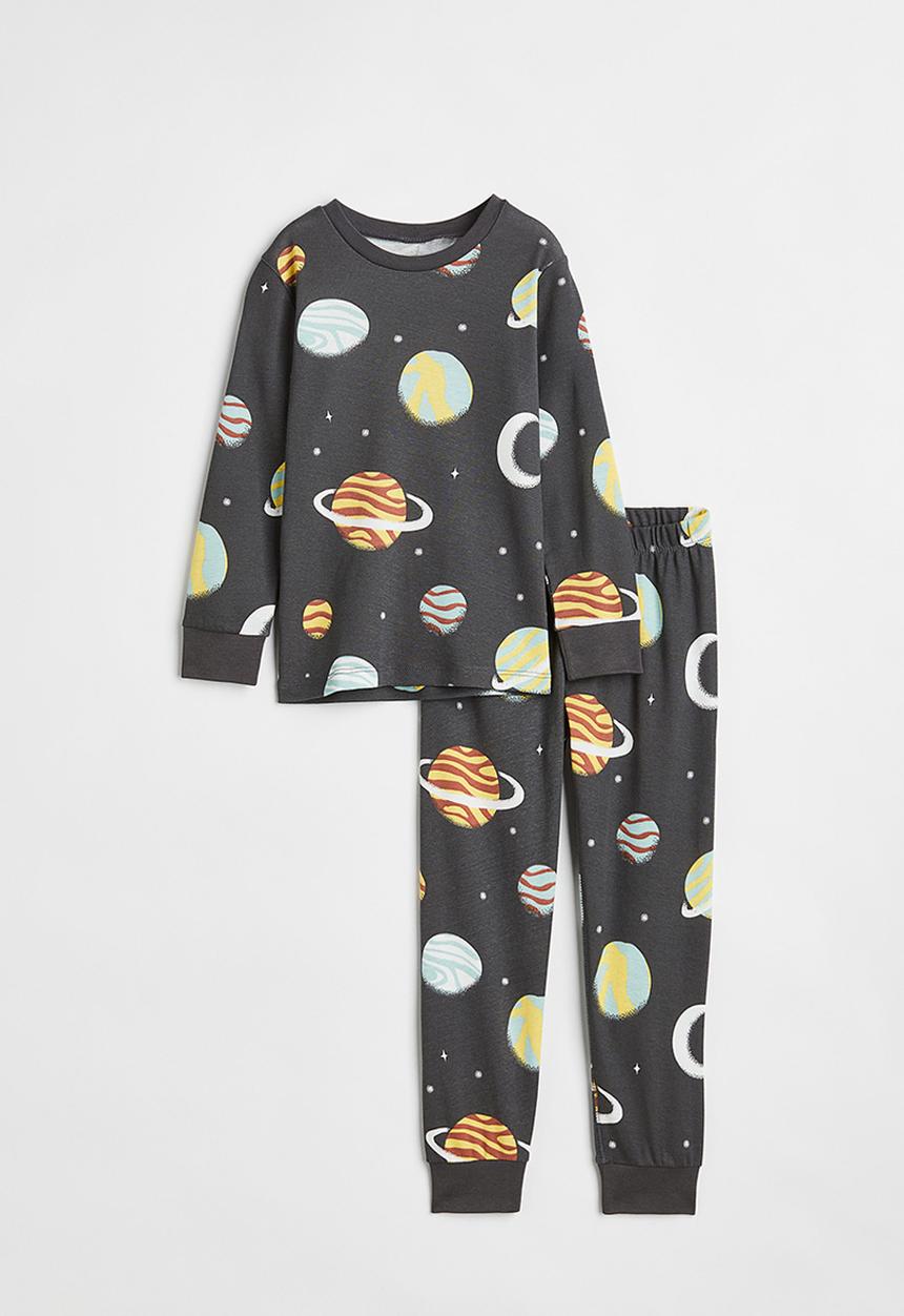 H&M - Jersey pyjamas - dark grey/space