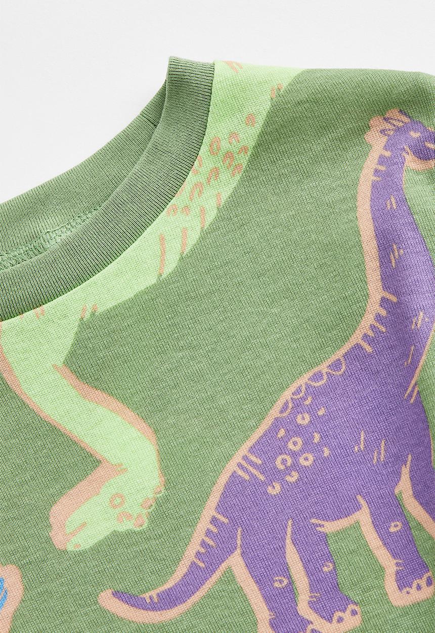 H&M - Jersey pyjamas - green/dinosaurs