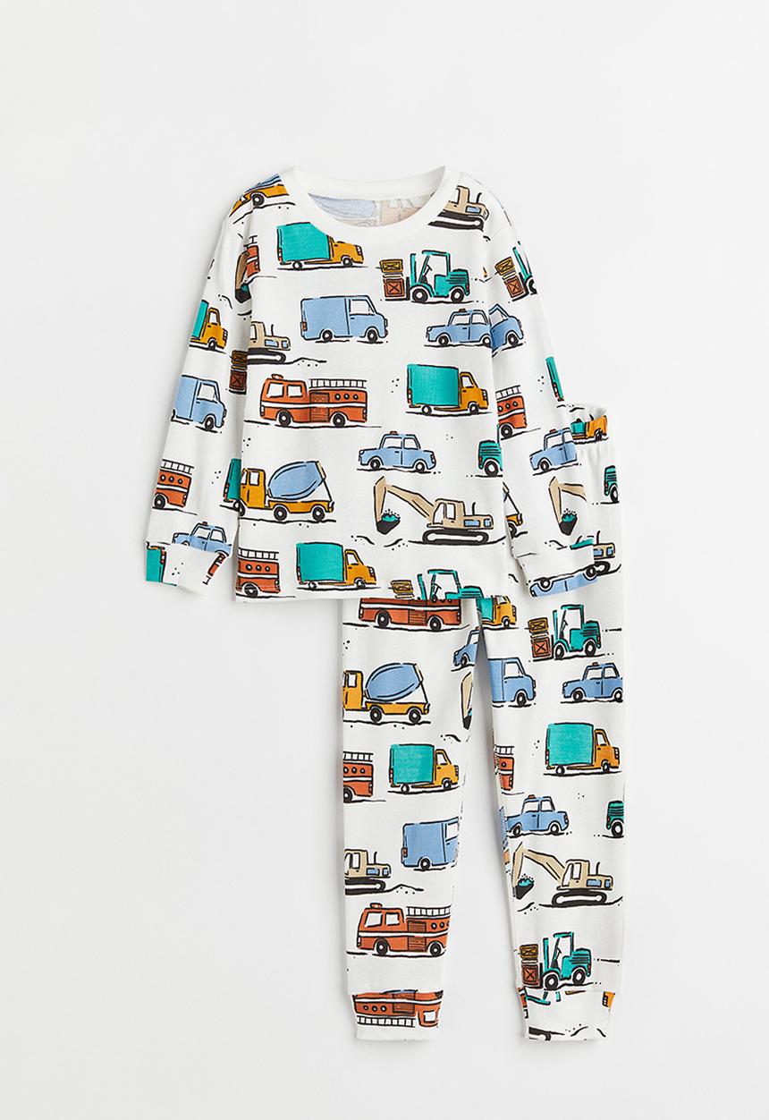 H&M - Jersey pyjamas - white/vehicles