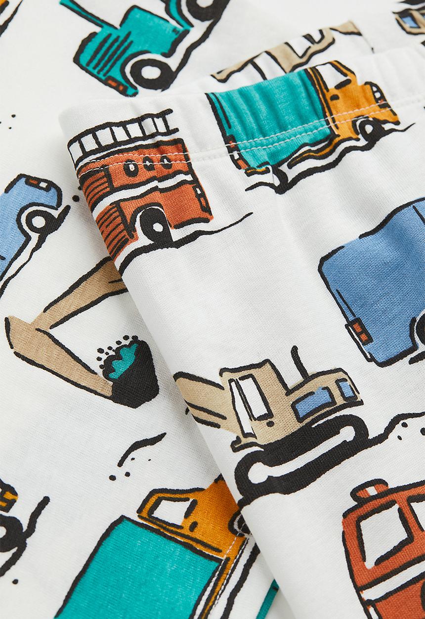 H&M - Jersey pyjamas - white/vehicles